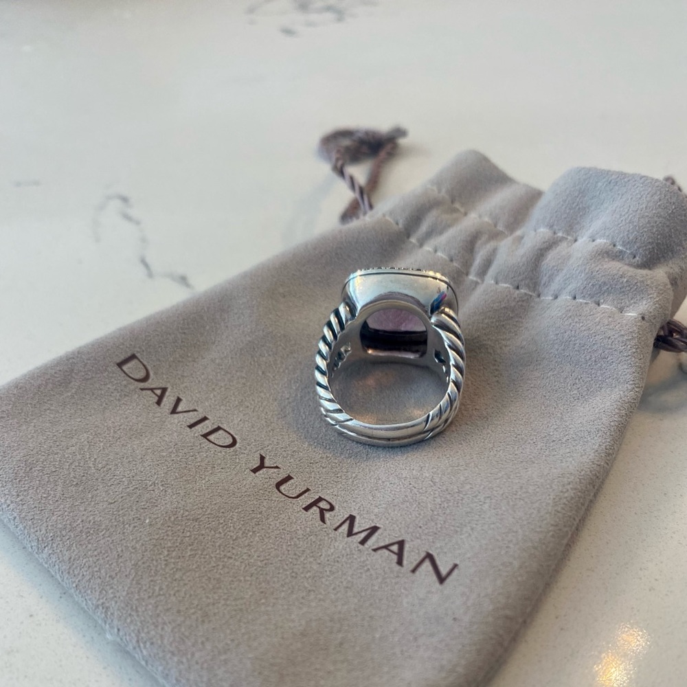 David Yurman Size 8 Amethyst 14mm Albion Ring - Picture 2 of 4
